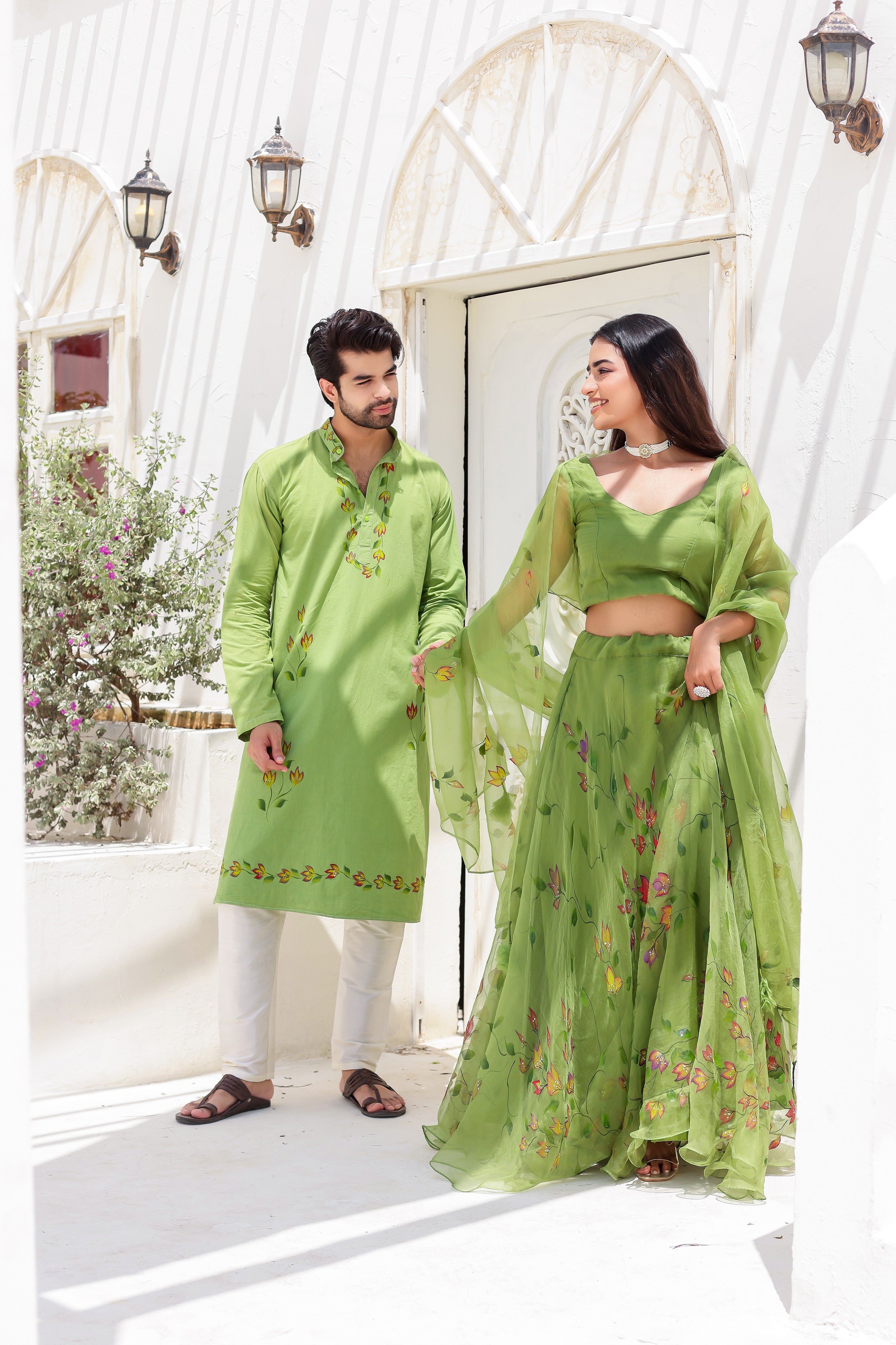 Green Twinning Set for Him & Her