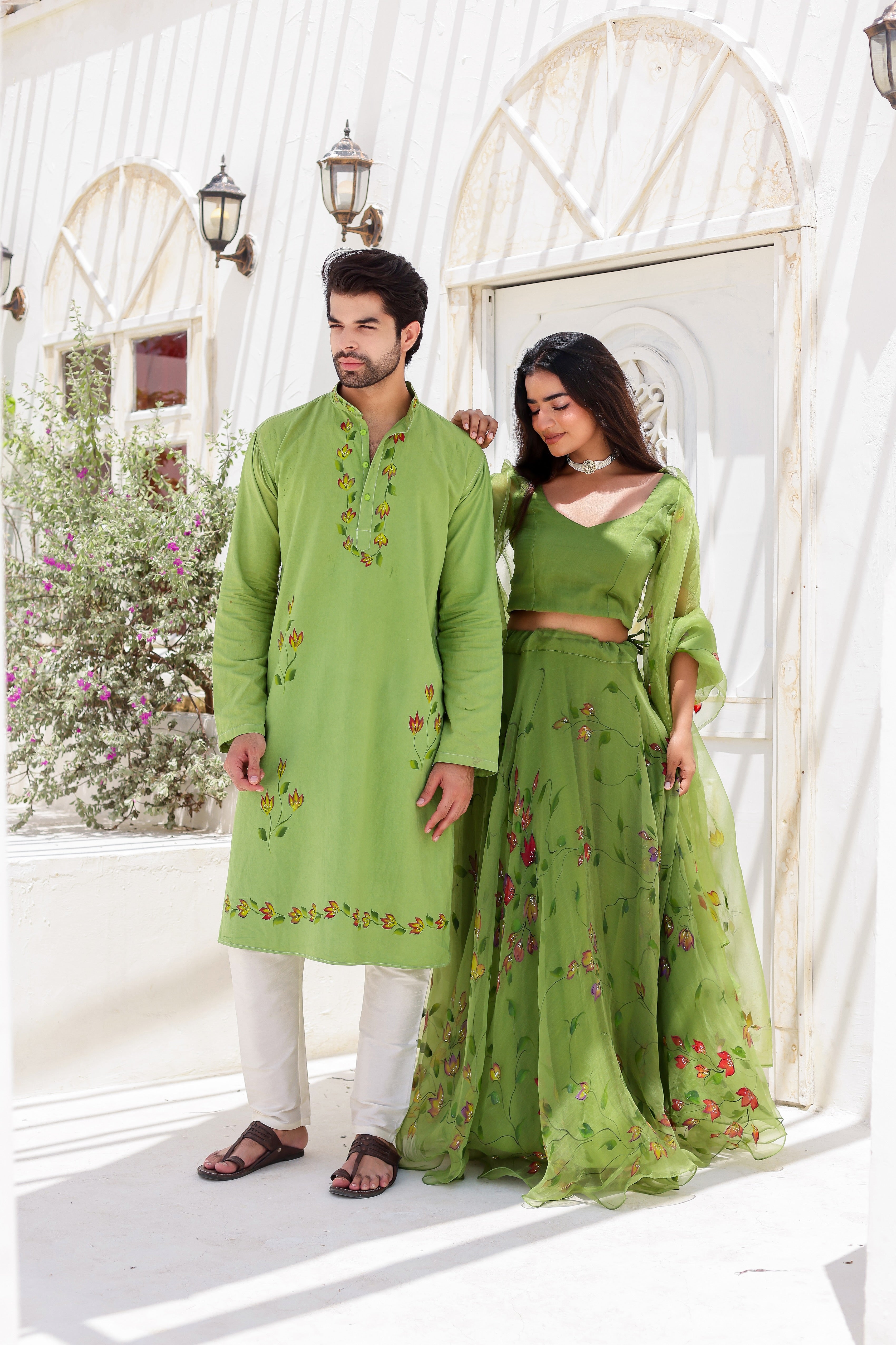 Green Twinning Set for Him & Her