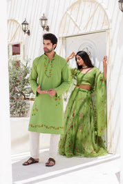 Green Twinning Set for Him & Her