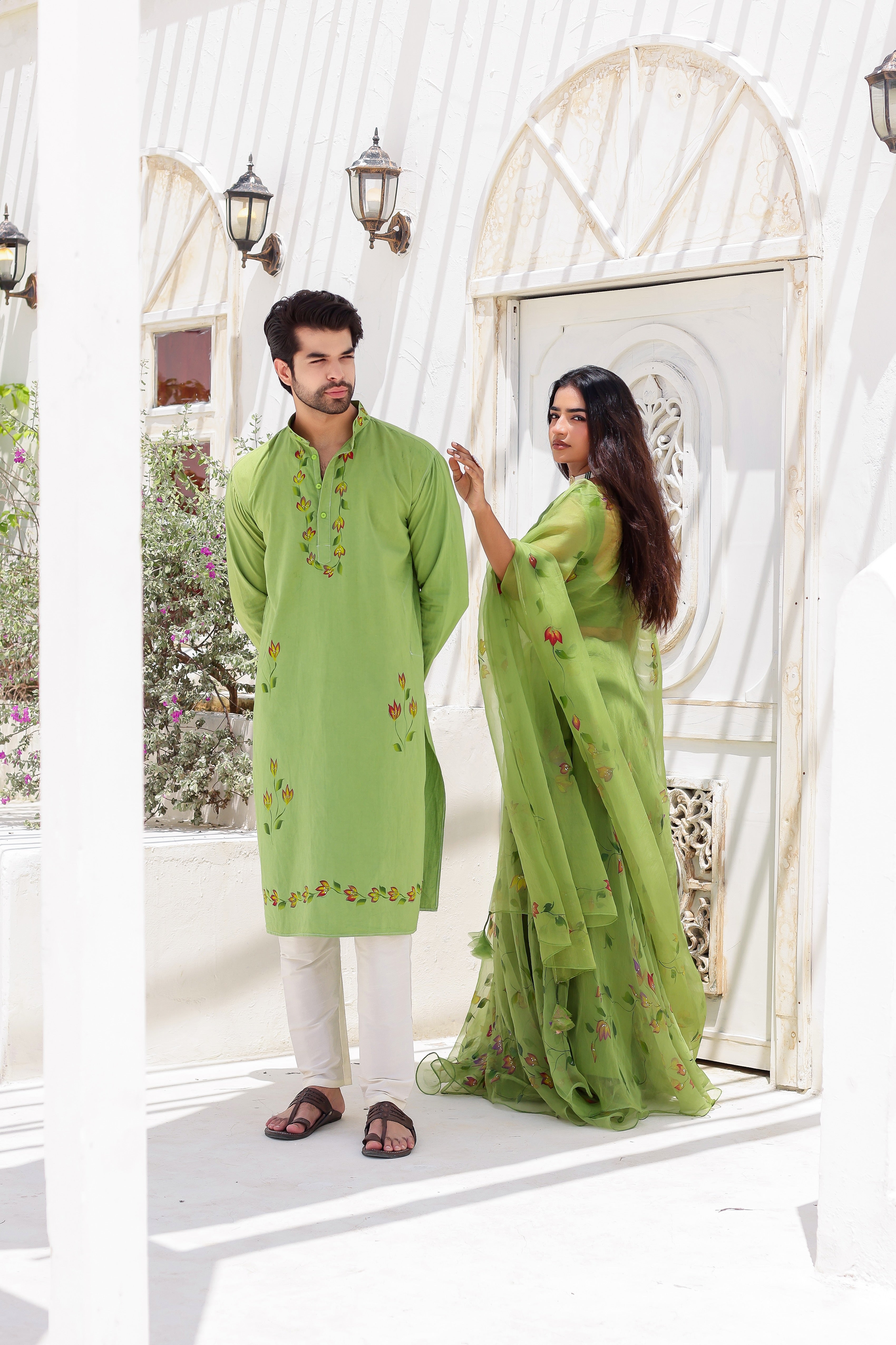 Green Twinning Set for Him & Her