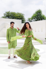 Green Twinning Set for Him & Her