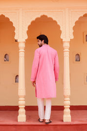 Blush Bloom Kurta (Handpainted Kurta)