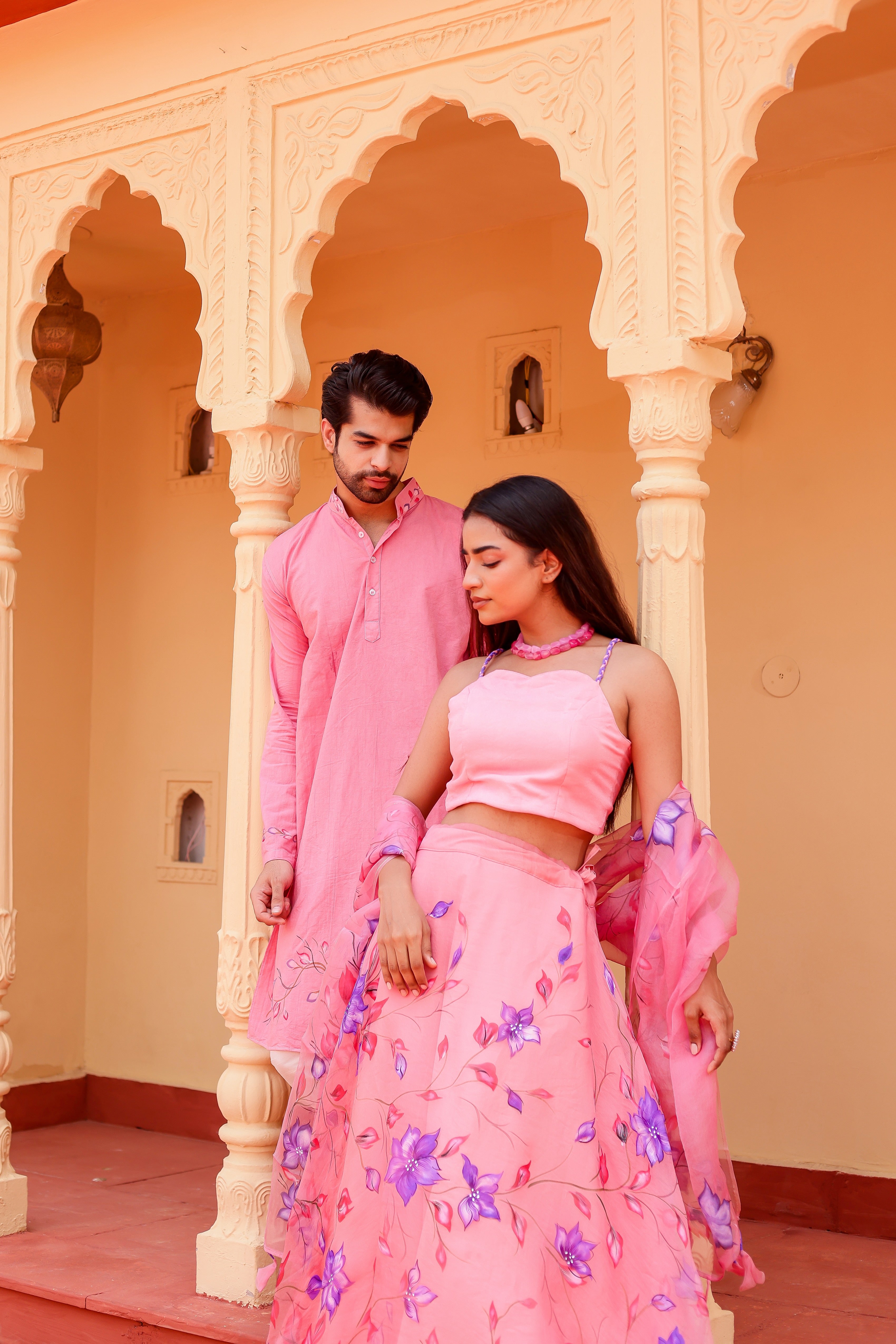Dark Pink Twinning Set for Him & Her
