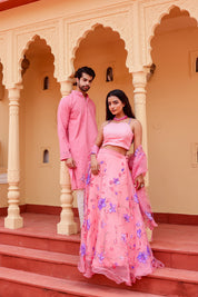Dark Pink Twinning Set for Him & Her