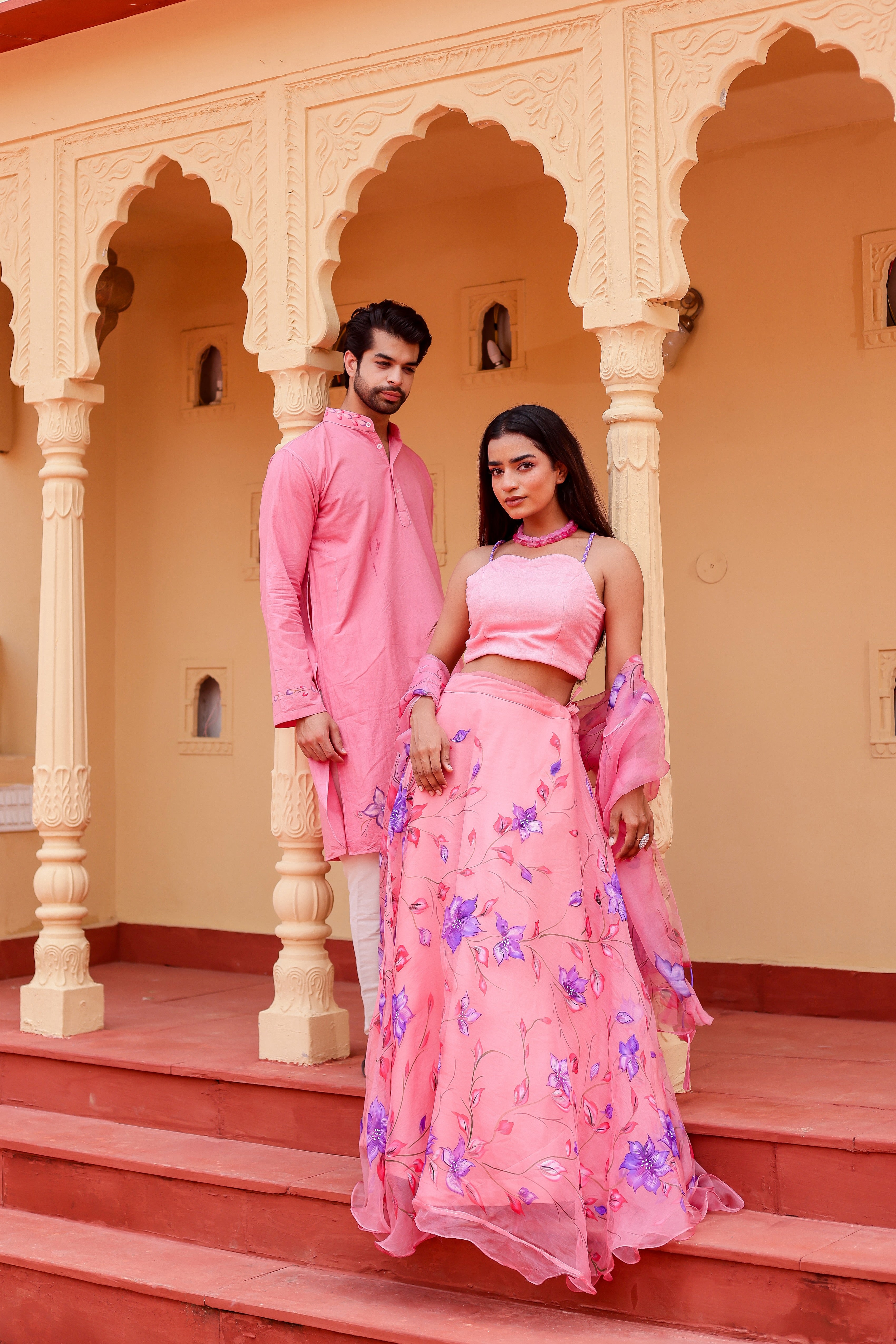 Dark Pink Twinning Set for Him & Her
