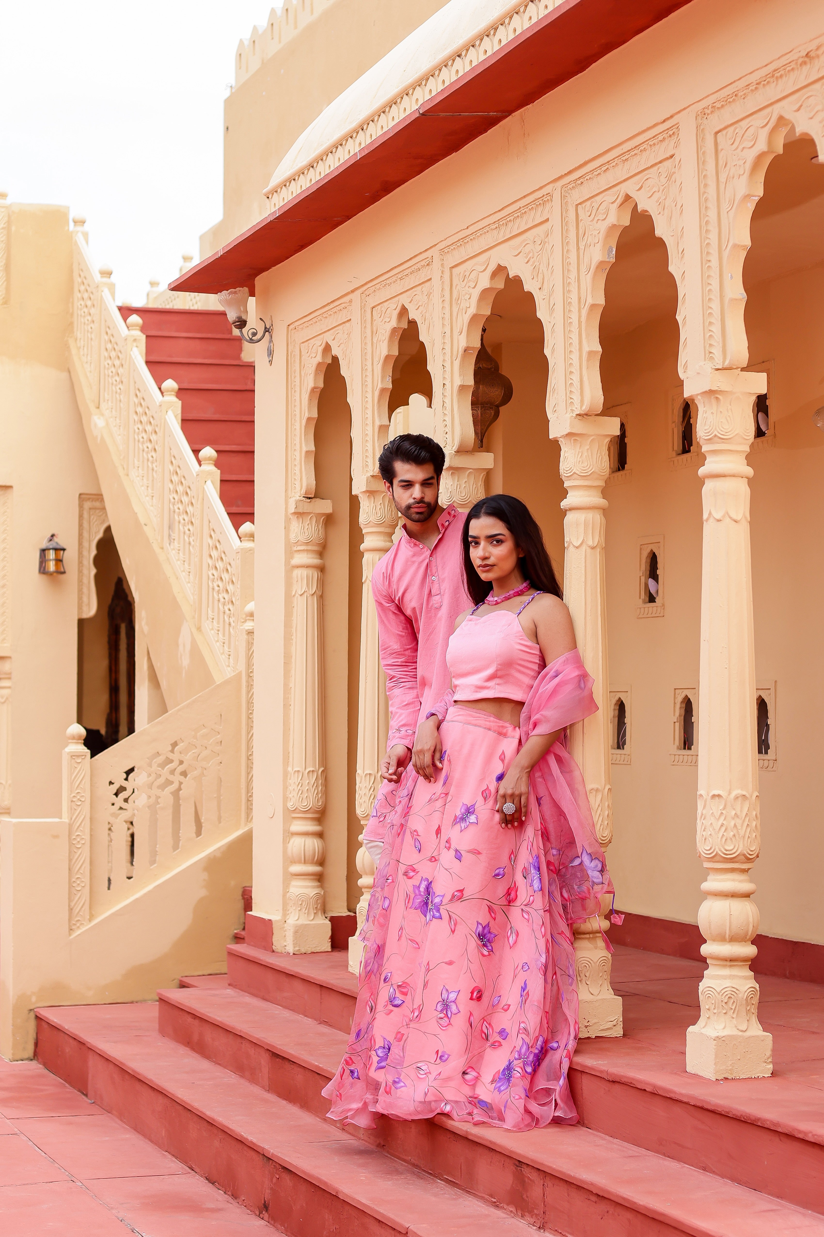 Dark Pink Twinning Set for Him & Her