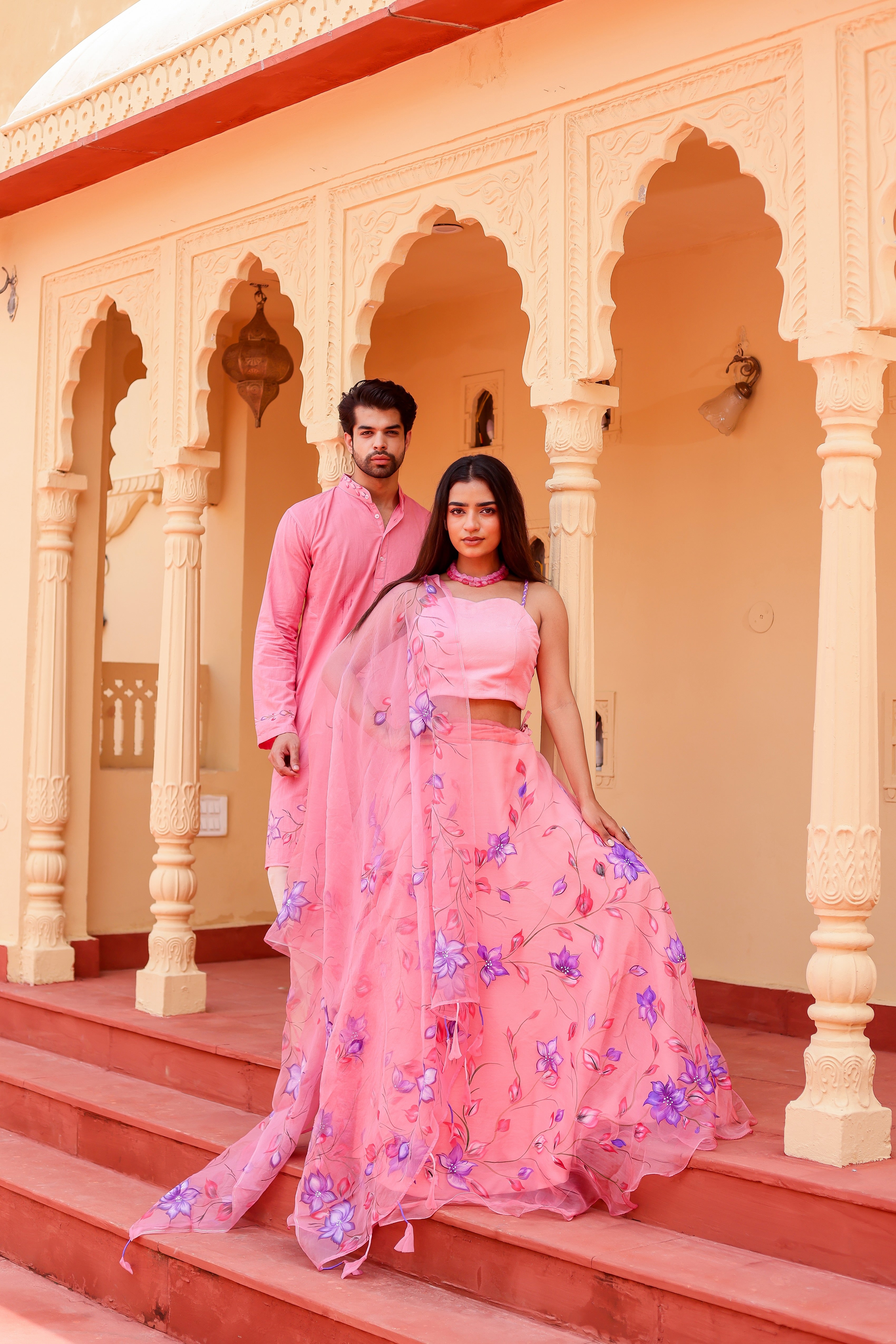 Dark Pink Twinning Set for Him & Her