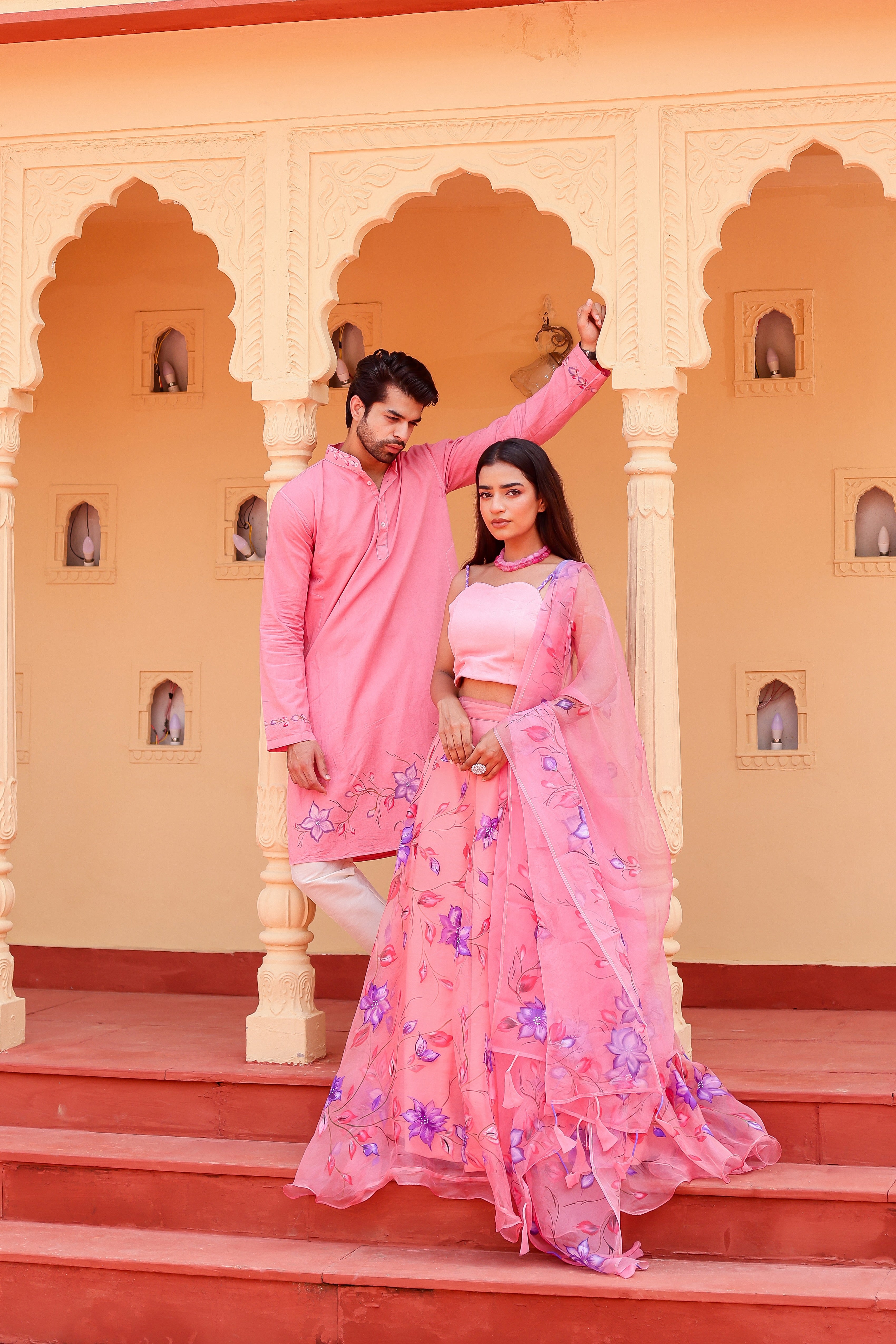 Dark Pink Twinning Set for Him & Her