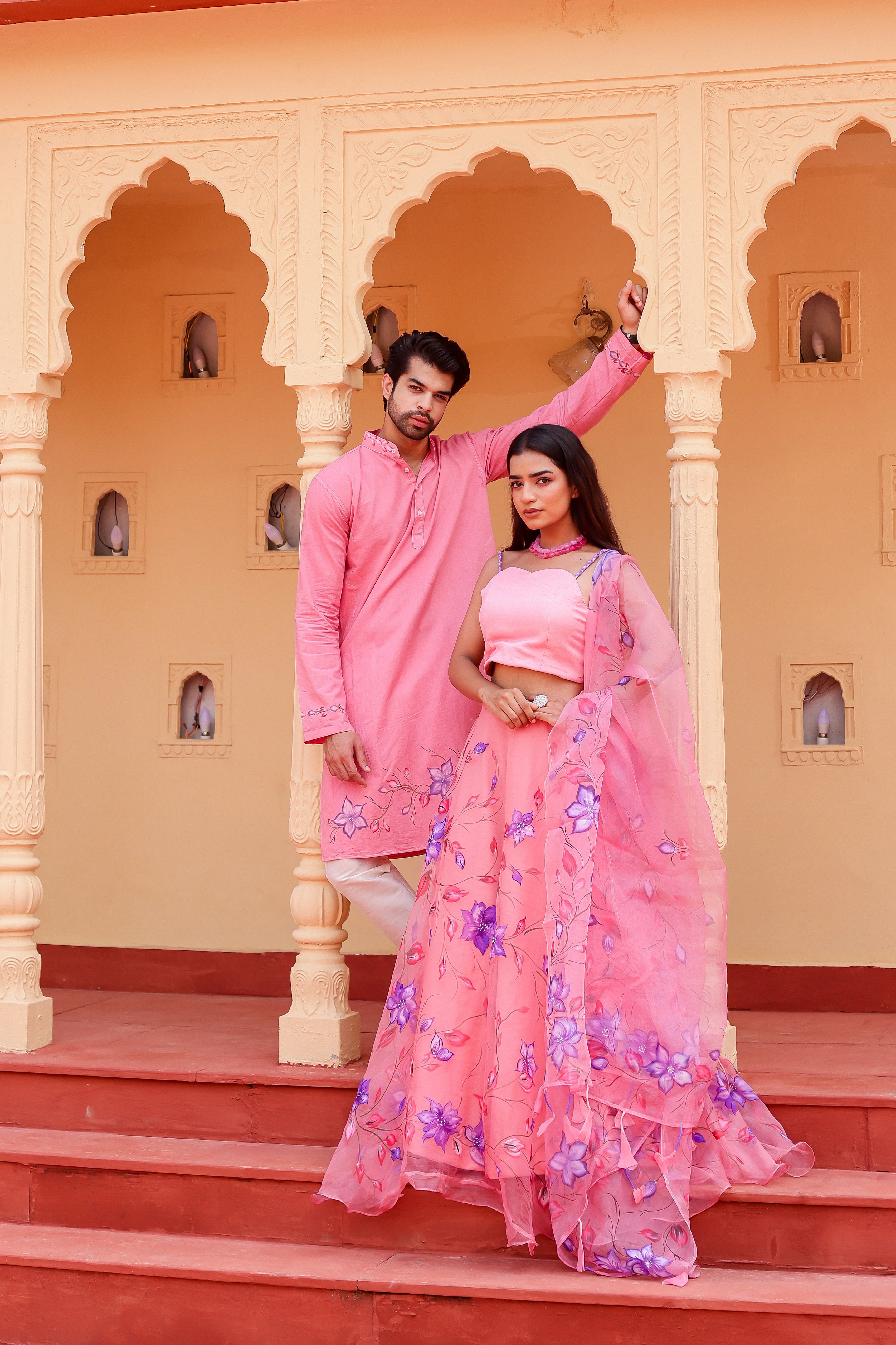Dark Pink Twinning Set for Him & Her