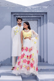 Handpainted White Twinning Set for Him & Her