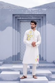 Handpainted White Twinning Set for Him & Her