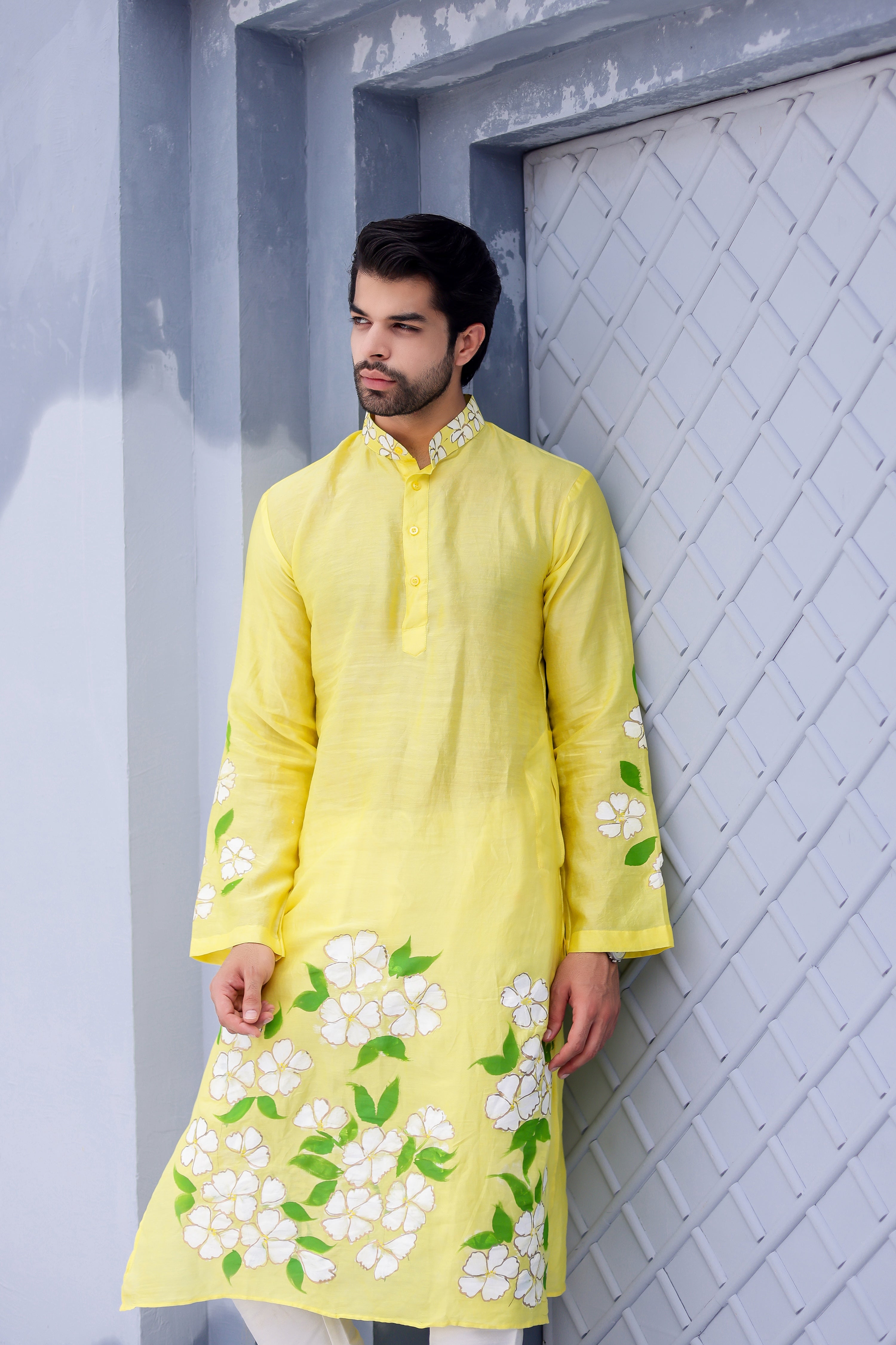 Handpainted Yellow Twinning Set for Him & Her