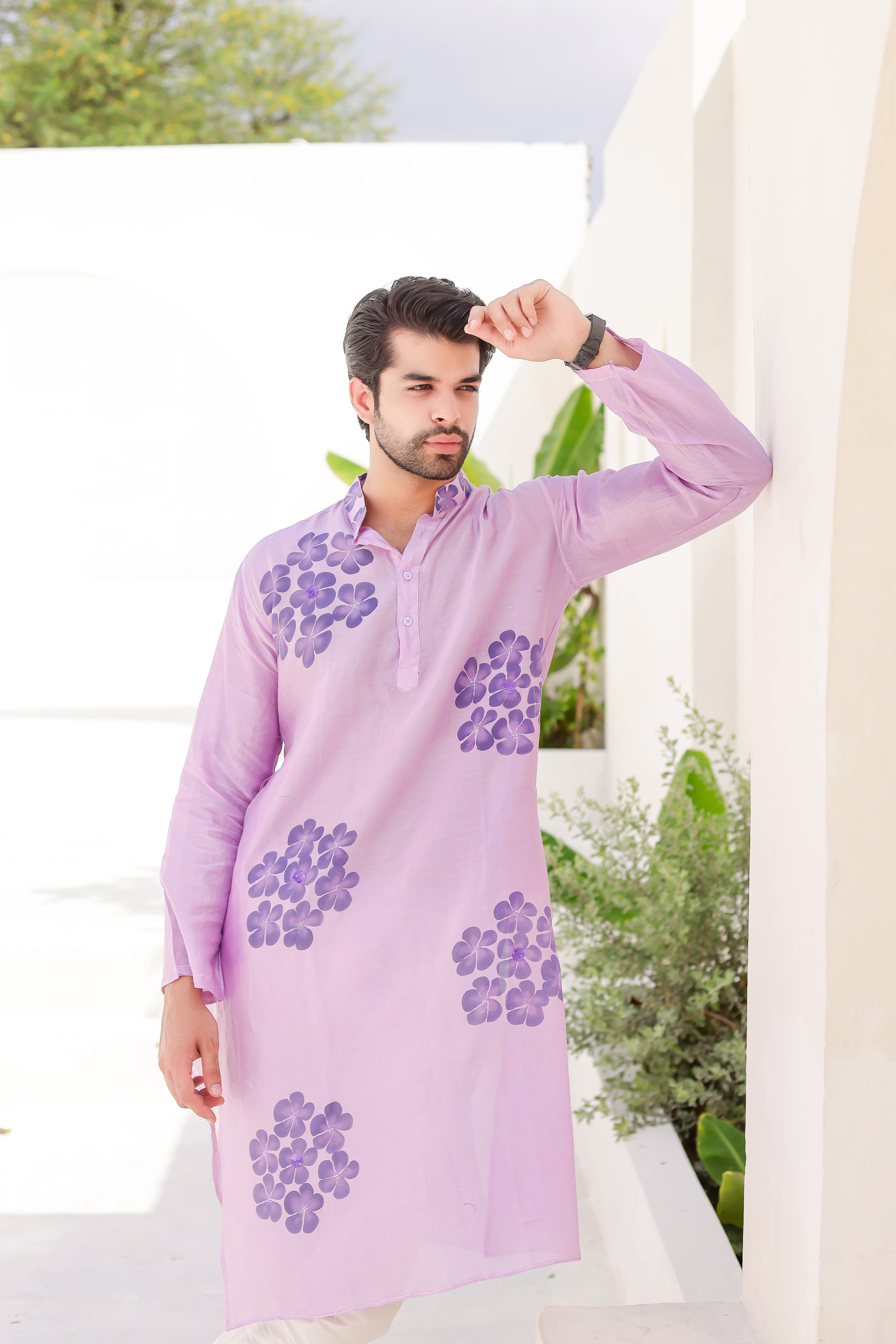 Handpainted Lavendar Twinning Set for Him & Her