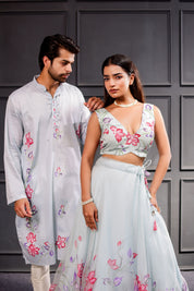 Handpainted Pastel Blue Twinning Set