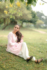 Blush Petal (Handpainted Linen Co-Ord)