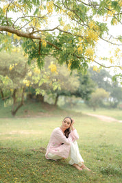 Blush Petal (Handpainted Linen Co-Ord)