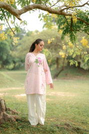 Blush Petal (Handpainted Linen Co-Ord)