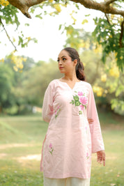 Blush Petal (Handpainted Linen Co-Ord)