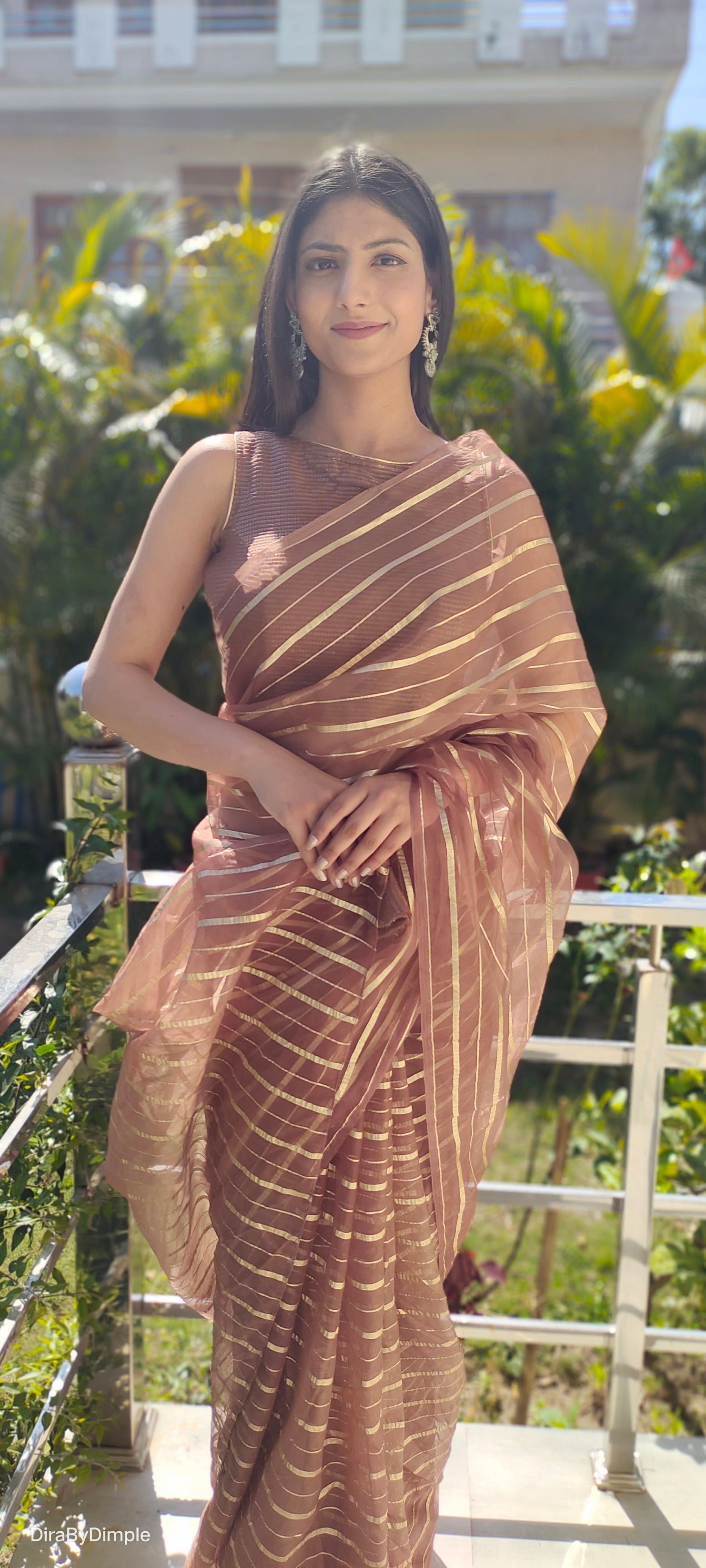 Choco Bliss (Saree + Picco+Fall+Stitched Blouse)