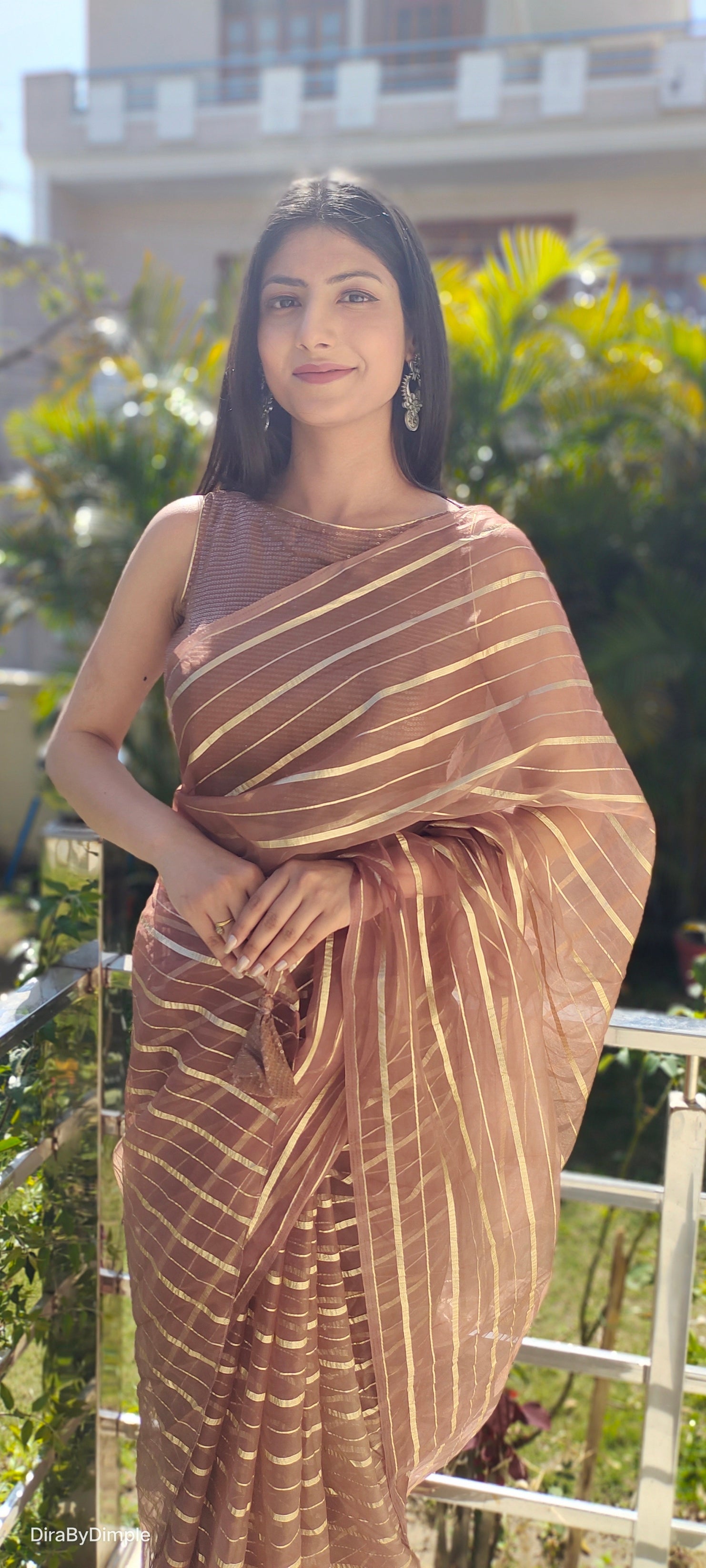 Choco Bliss (Saree + Picco+Fall+Stitched Blouse)