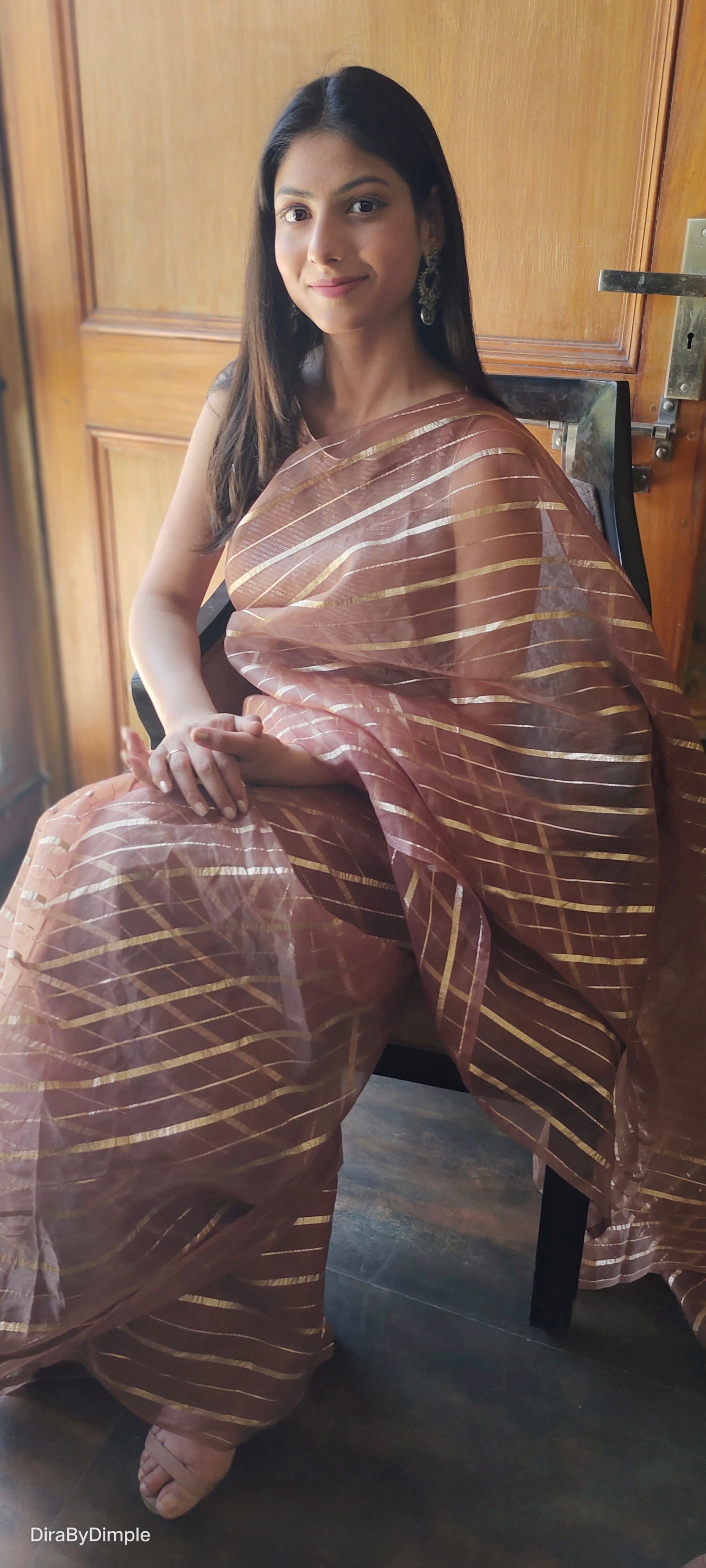 Choco Bliss (Saree + Picco+Fall+Stitched Blouse)