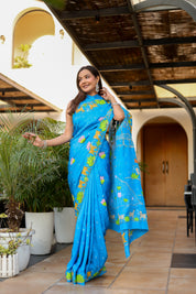 Ramayan Chitra (Pure Mulberry Silk Hand Painted Saree)