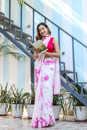 Shibori Glamour (Hand Dyed Shibori Saree)