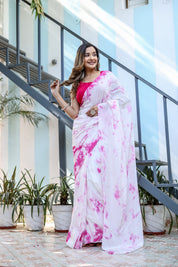 Shibori Glamour (Hand Dyed Shibori Saree)