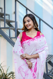 Shibori Glamour (Hand Dyed Shibori Saree)