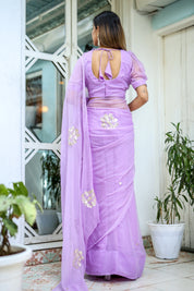 Lavender Majesty (Gota work Lavendar Chiffon Saree)