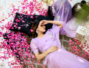Lavender Majesty (Gota work Lavendar Chiffon Saree)