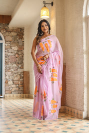 Handpainted Chiffon Saree