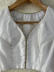 Hand Embroidered Raw Silk Blouse