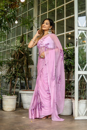 Painted Serenity (Handpainted Chiffon Saree)