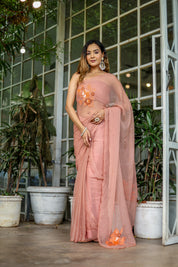 Chiffon Charisma (Hand Embroidered Chiffon Saree)