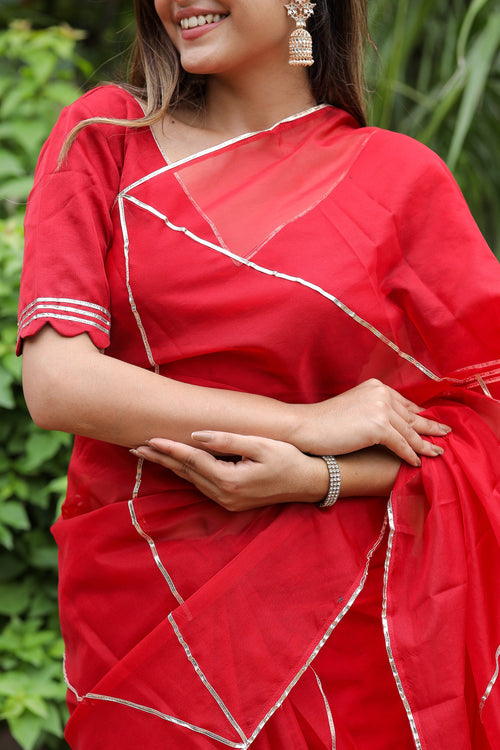 Cherry Blossom Beauty (Picco+Fall+Pre-stitched+Stitched Blouse)