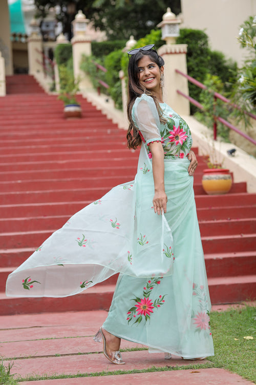 Artistic Garden Whispers (Picco+Fall+Pre-stitched+Stitched Blouse)