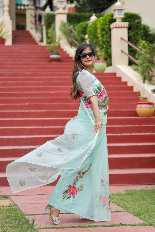 Artistic Garden Whispers (Picco+Fall+Pre-stitched+Stitched Blouse)