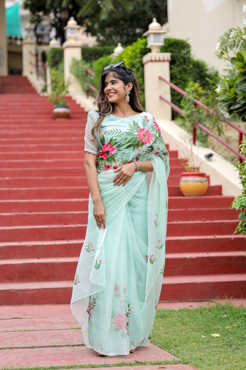 Artistic Garden Whispers (Picco+Fall+Pre-stitched+Stitched Blouse)