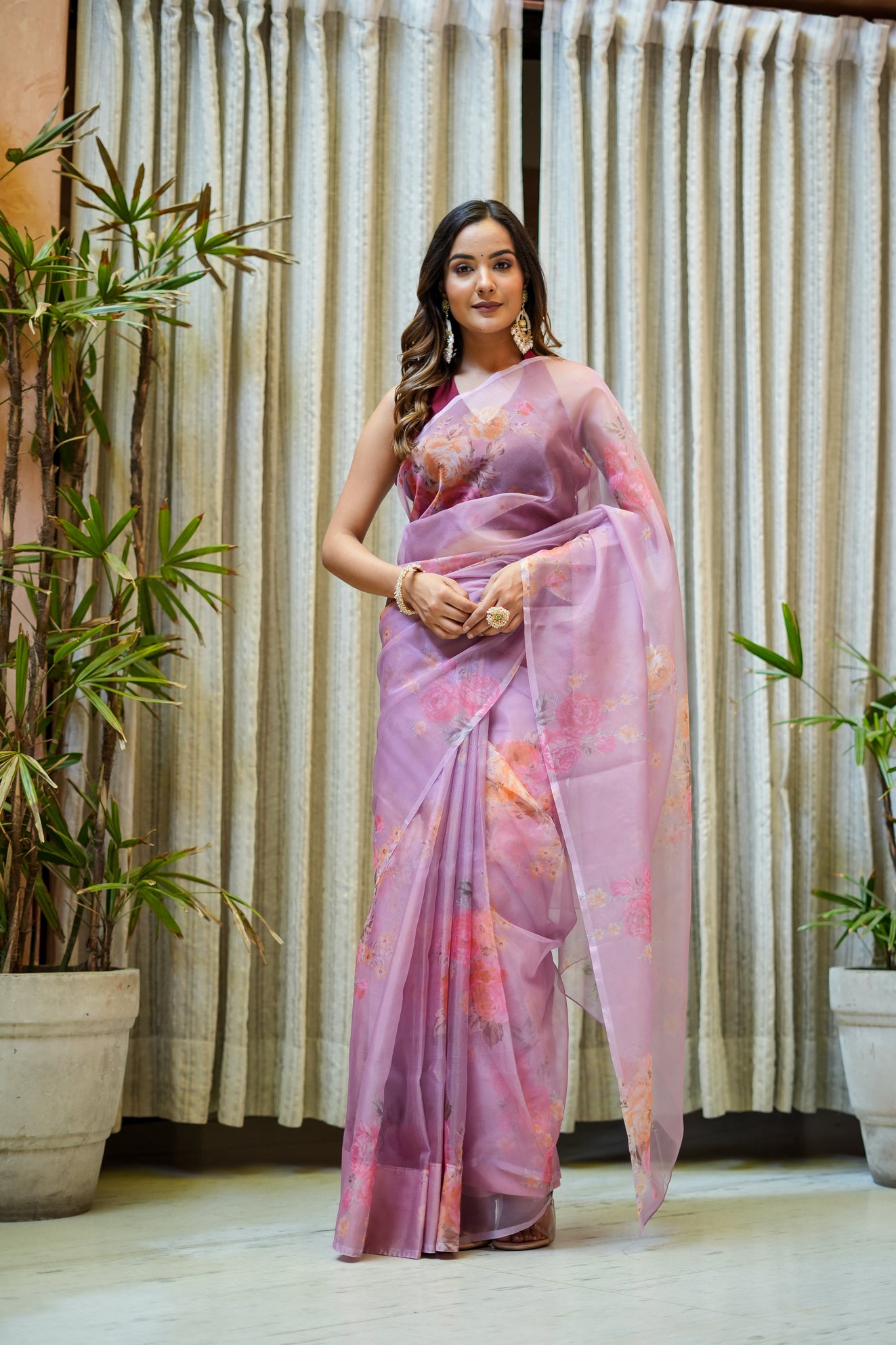 Enchanted Garden (Printed Organza Saree)