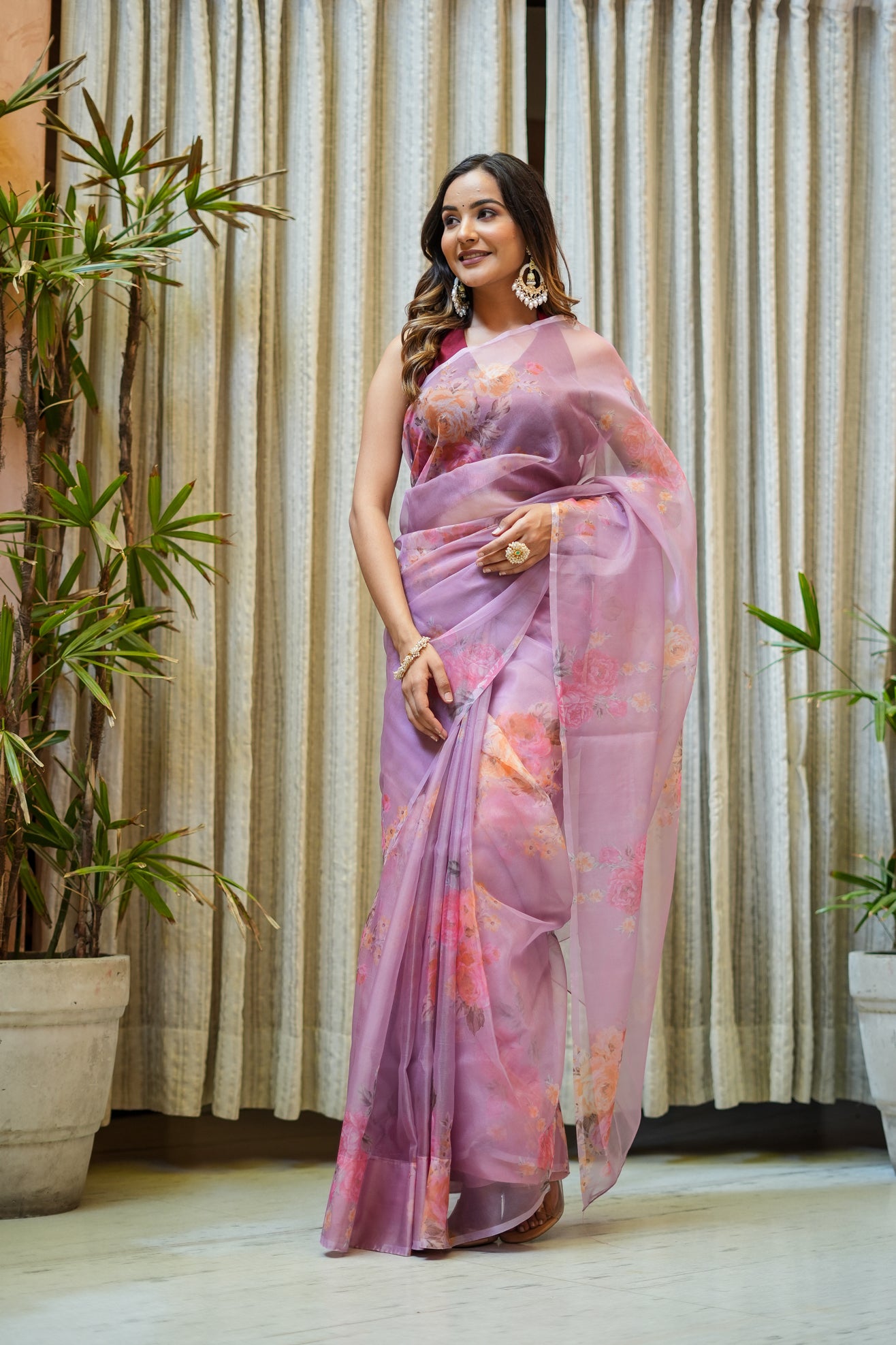 Enchanted Garden (Printed Organza Saree)