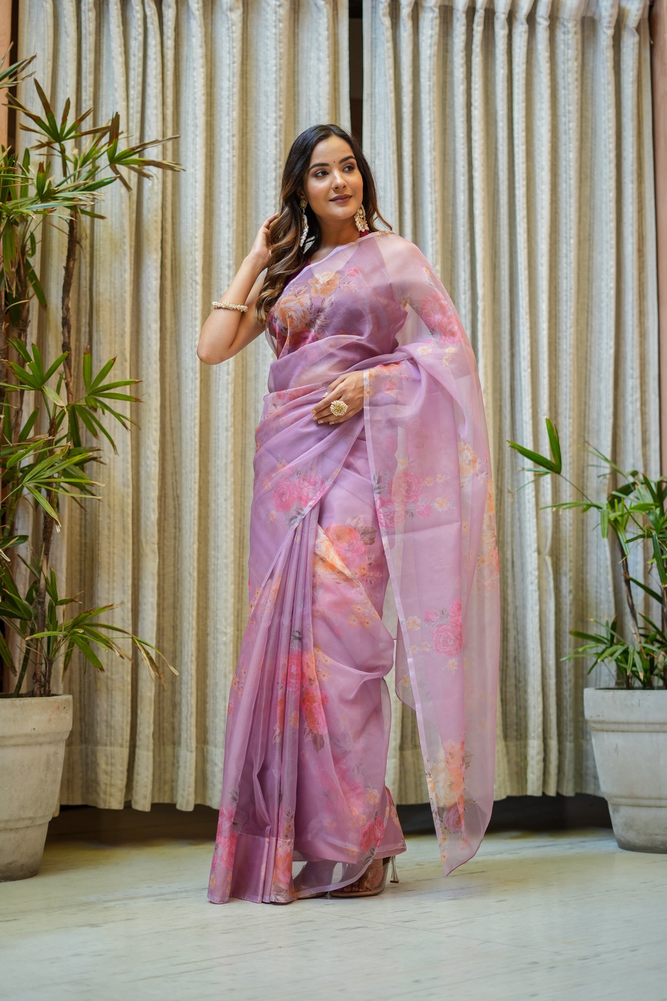 Enchanted Garden (Printed Organza Saree)