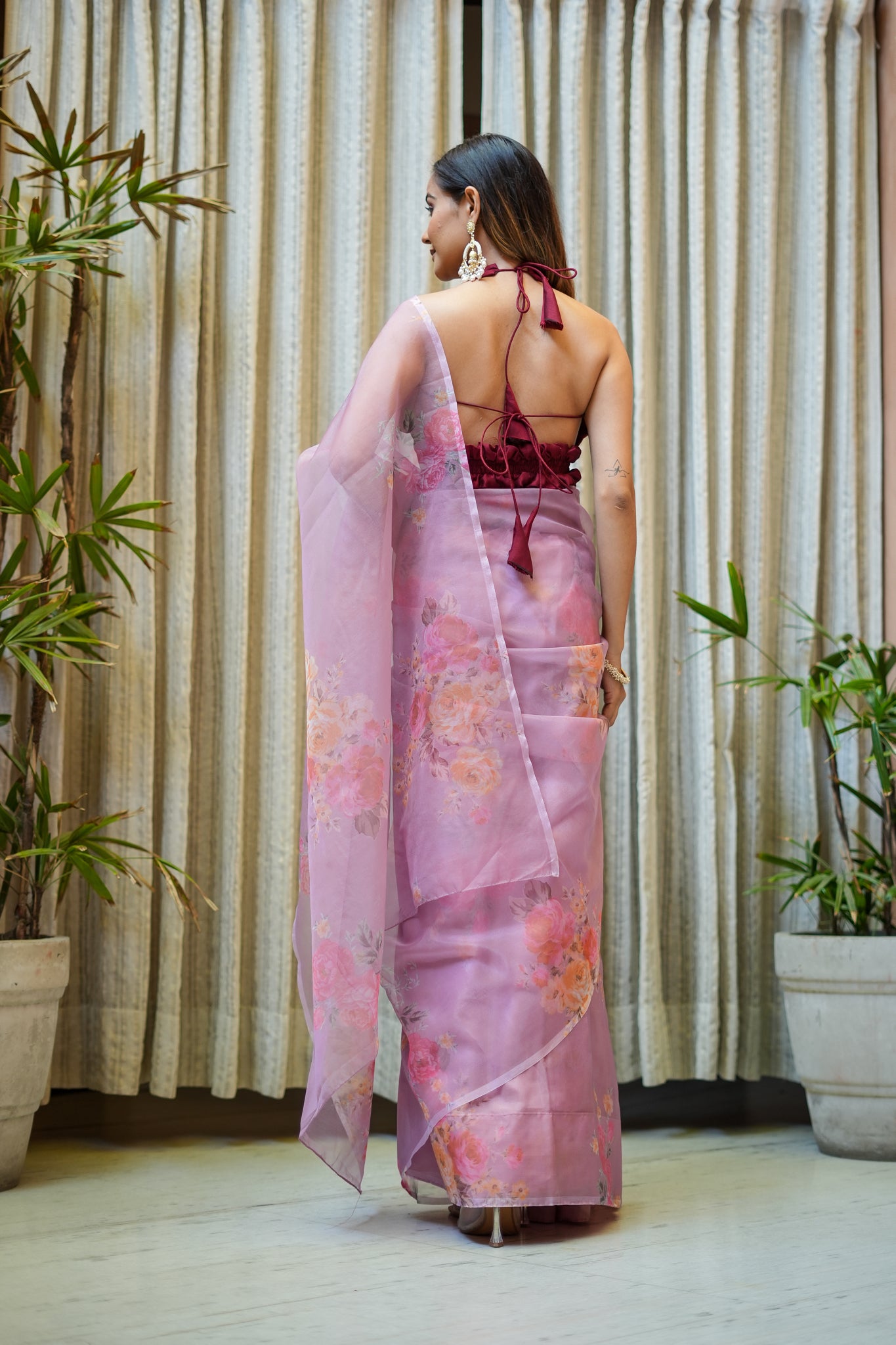 Enchanted Garden (Printed Organza Saree)