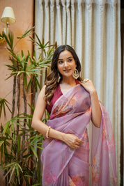 Enchanted Garden (Printed Organza Saree)