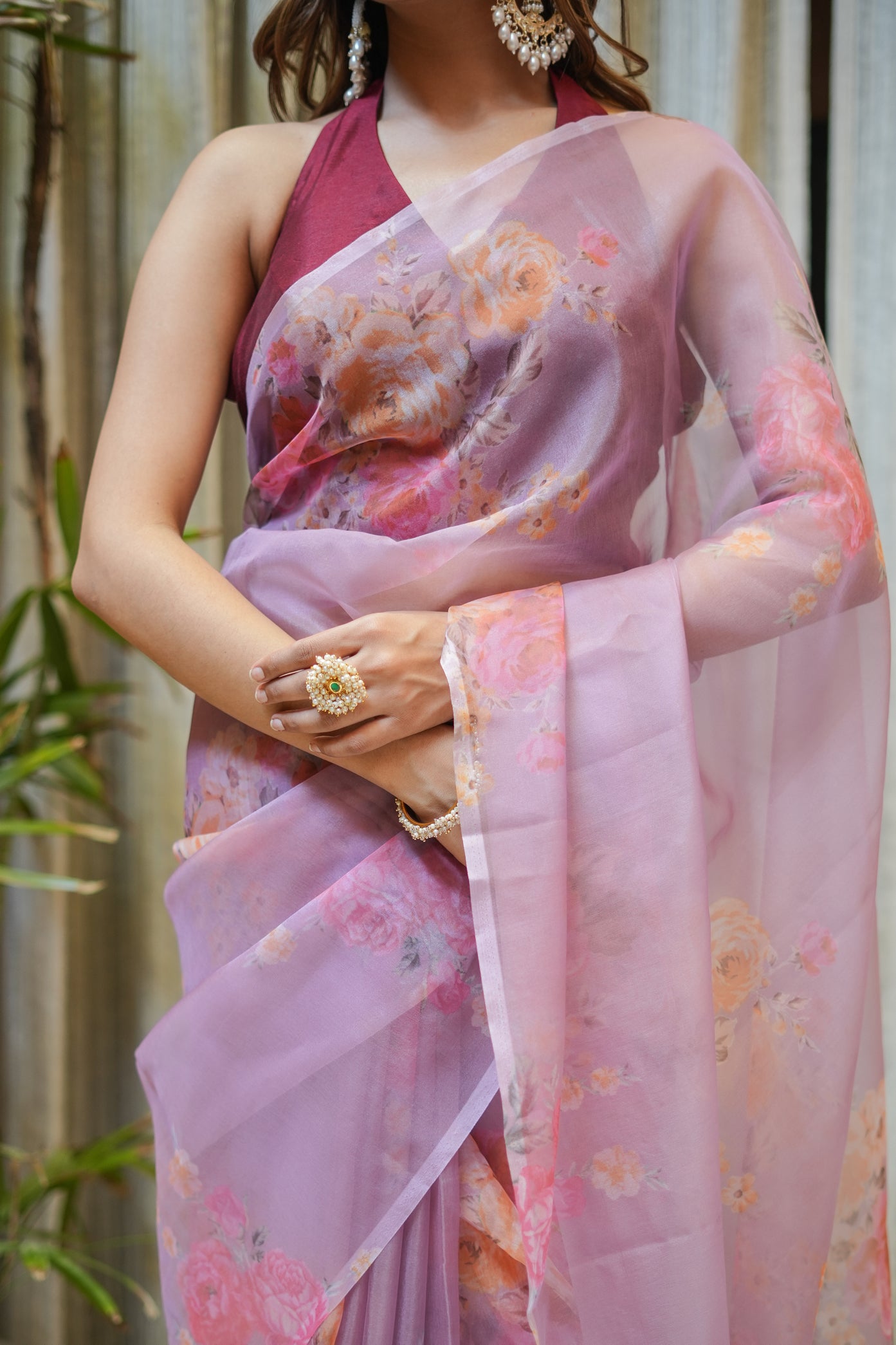 Enchanted Garden (Printed Organza Saree)