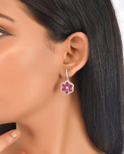 Ruby 92.5 Silver Earrings