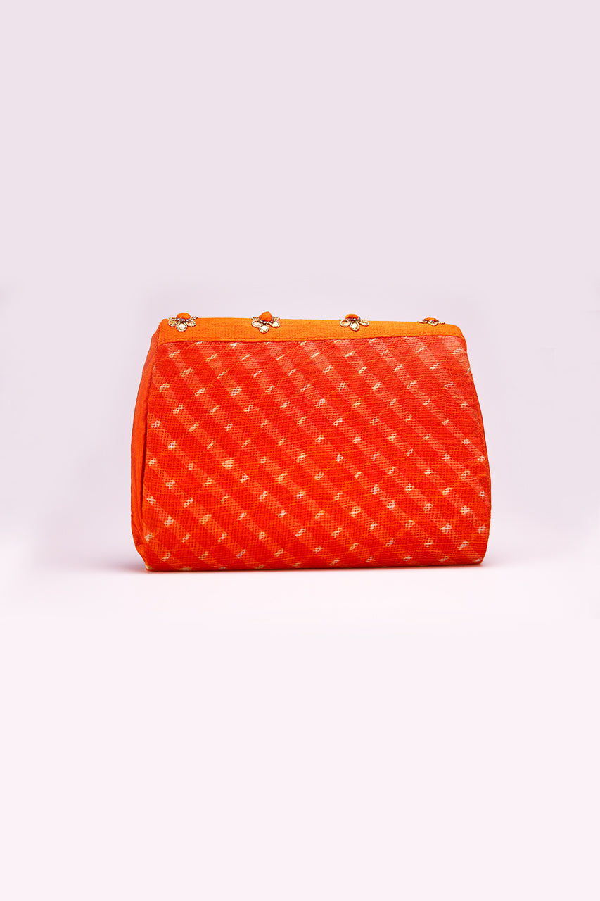 Orange Kota Doria Bag